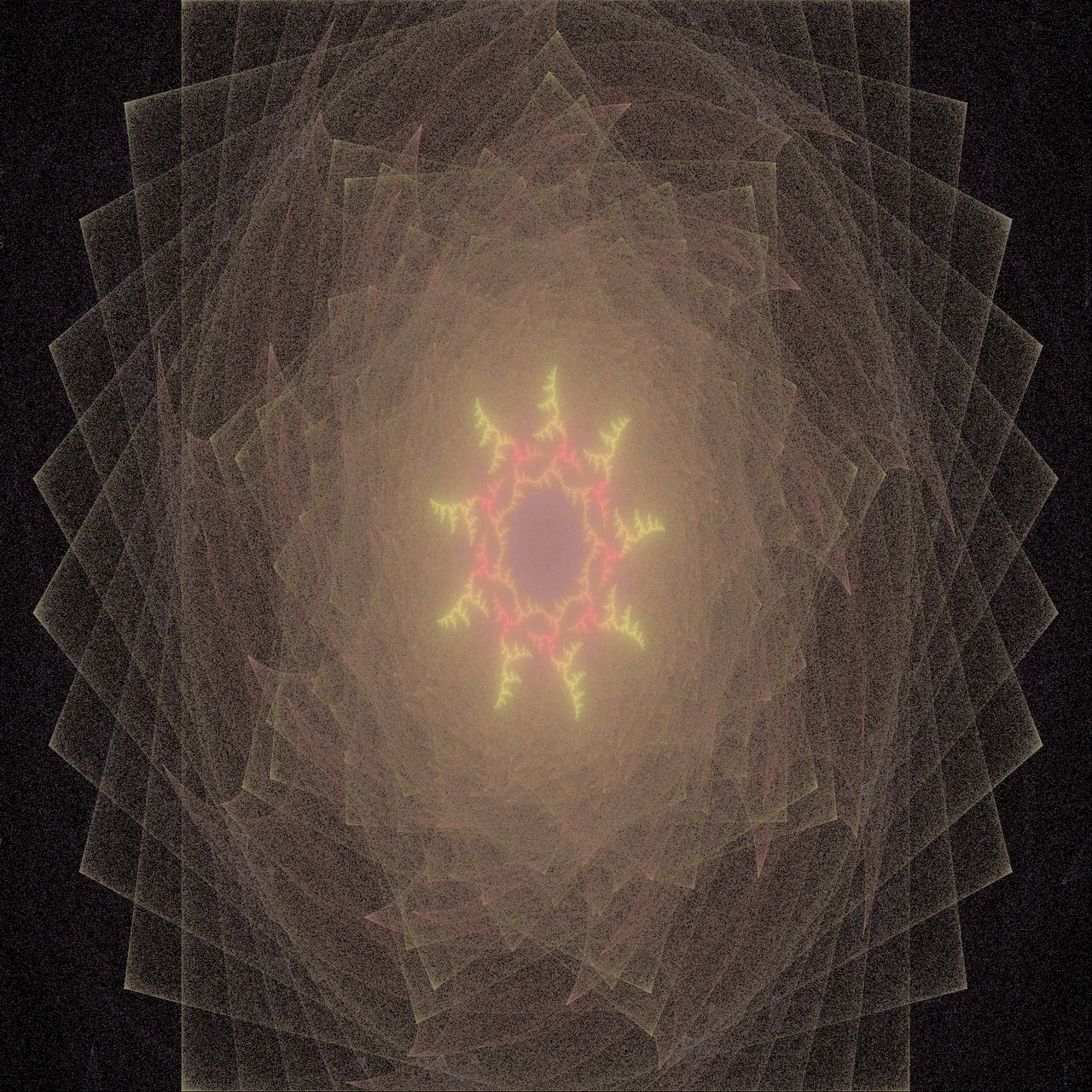 Aurora — soft gradients, 9-fold symmetry, gamma correction